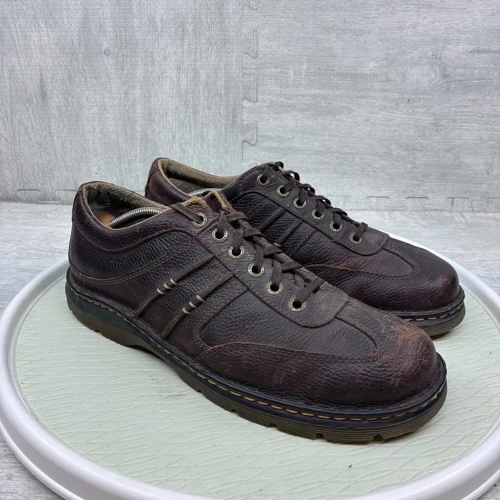 Dr. Martens Dark Brown Leather Lace-Up Oxfords